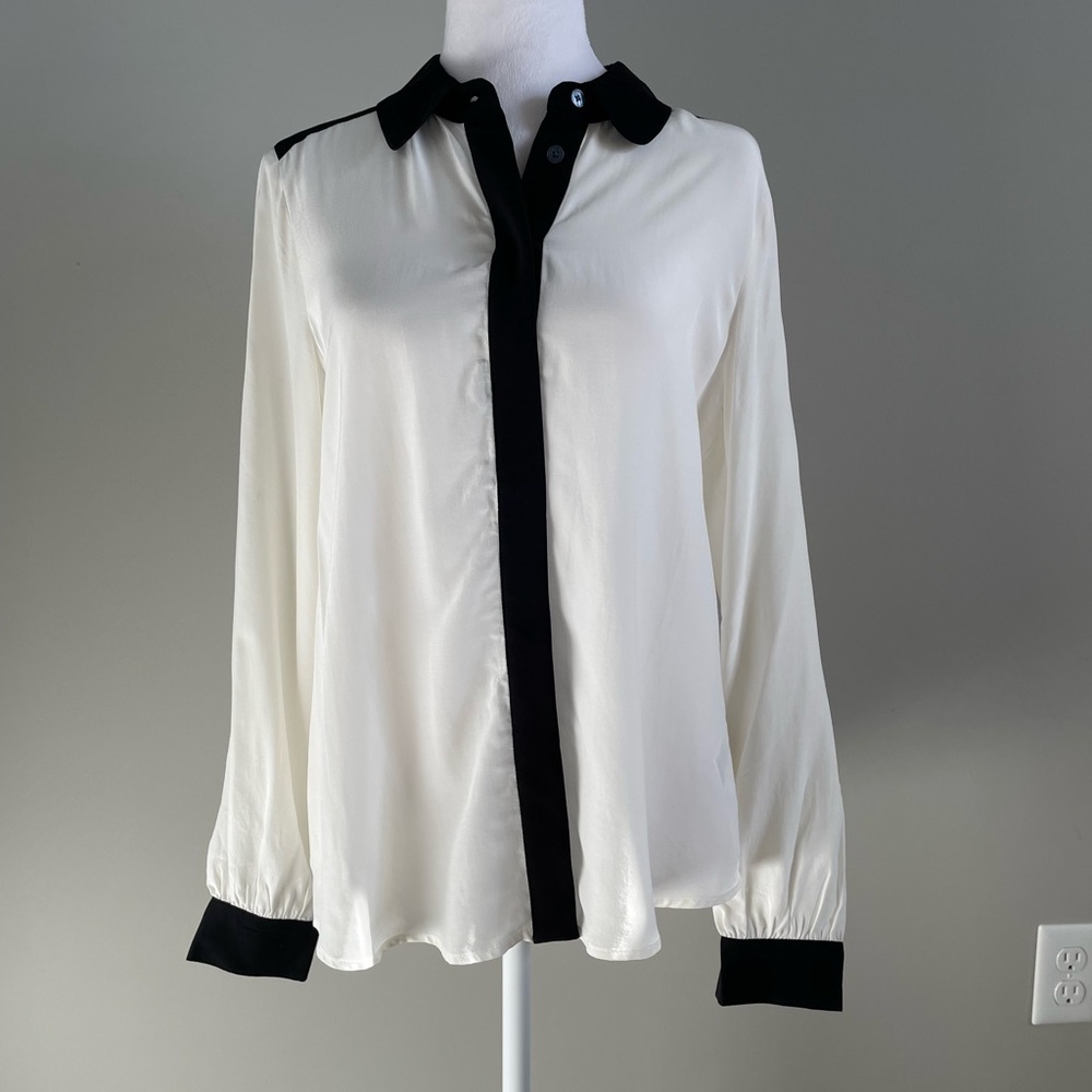 Boden Black and White Blouse - EUC